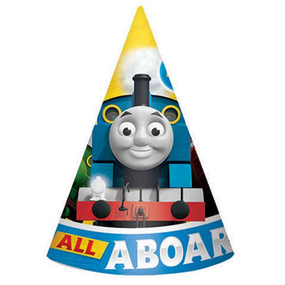 Thomas The Tank Engine Cone Paper Party Hats 8 Pack