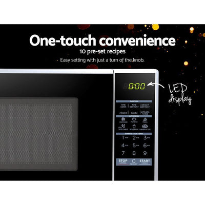 Midea 25L 900W Electric Digital Solo Microwave Oven Kitchen Silver Payday Deals