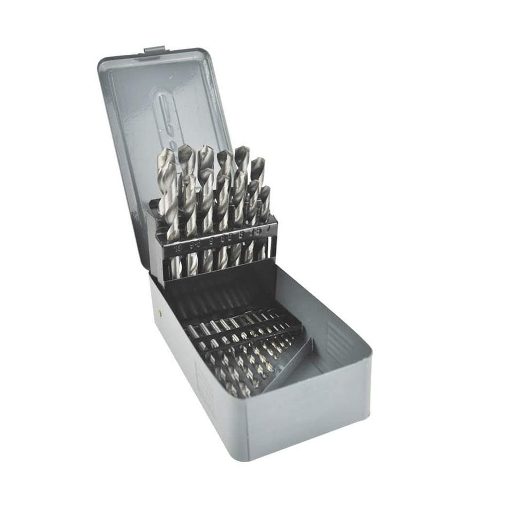 25Pcs HSS Drill Bit Set High Speed Steel Metric Metal Case 1mm - 13mm Coated New idrop Australia