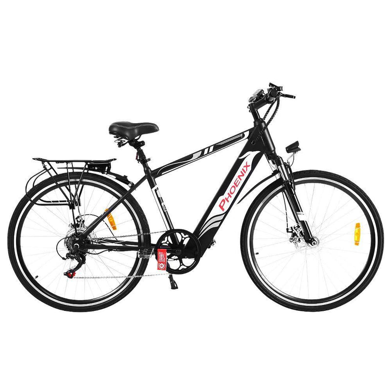27" Electric Bike eBike e-Bike Mountain Bicycle City Battery Motorized Black