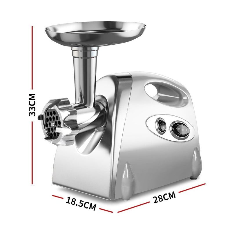 2800W Electric Meat Grinder Mincer Sausage Filler Kibbe Maker Stuffer Kitchen Silver Payday Deals