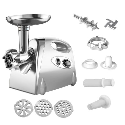 2800W Electric Meat Grinder Mincer Sausage Filler Kibbe Maker Stuffer Kitchen Silver Payday Deals