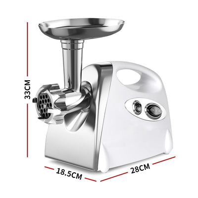 2800W Electric Meat Grinder Mincer Sausage Filler Kibbe Maker Stuffer Kitchen White Payday Deals