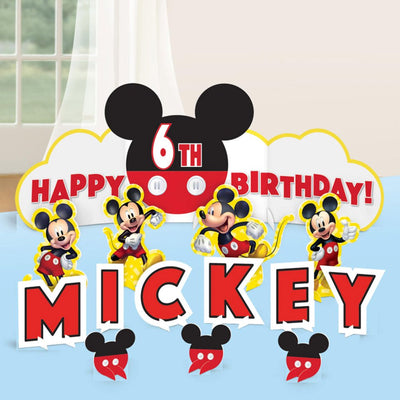 Mickey Mouse Forever Customisable Happy Birthday Table Centrepiece Decorating Kit