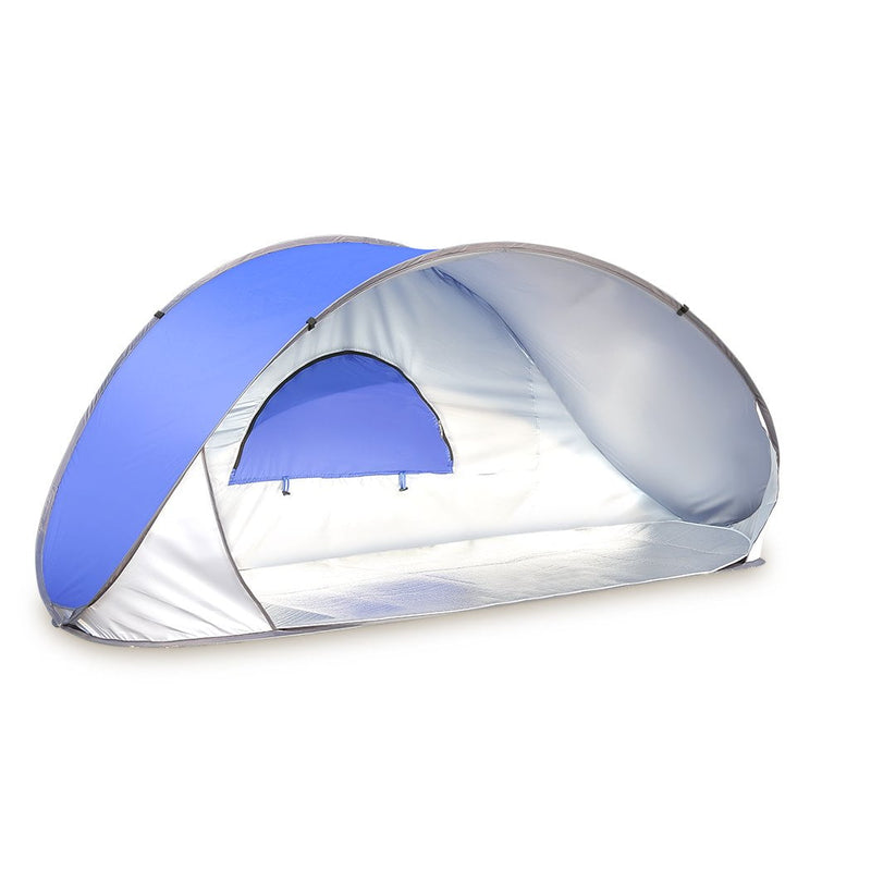Mountview Pop Up Tent Beach Camping Tents 2-3 Person Hiking Portable Shelter Mat - Payday Deals