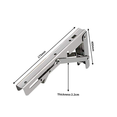 2Pcs 16" Folding Table Bracket Stainless Steel Triangle 150KG Wall Shelf Bench Payday Deals