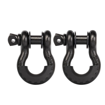 2PCS Bow Shackle D-ring 5T 5Ton Rated 20mm Offroad Recovery Tow Car Trailer 4WD
