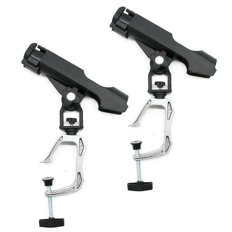 2PCS Fishing Rod Holder Boat Rods Holder Large Clamp Opening 360 Degree Payday Deals