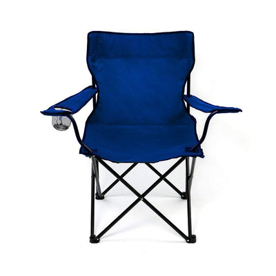 2Pcs Folding Camping Chairs Arm Foldable Portable Outdoor Fishing Picnic Chair Blue Payday Deals