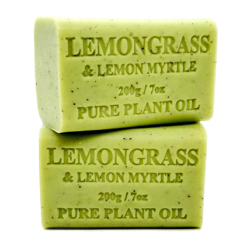 2x 200g Plant Oil Soap Lemongrass Lemon Myrtle Pure Vegetable Bar Australian Payday Deals