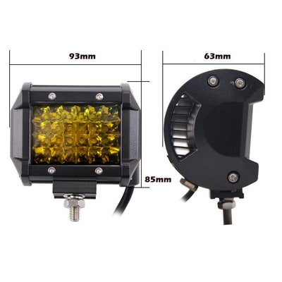 2x 4 inch Spot LED Work Light Bar Philips Quad Row 4WD Fog Amber Reverse Driving Payday Deals