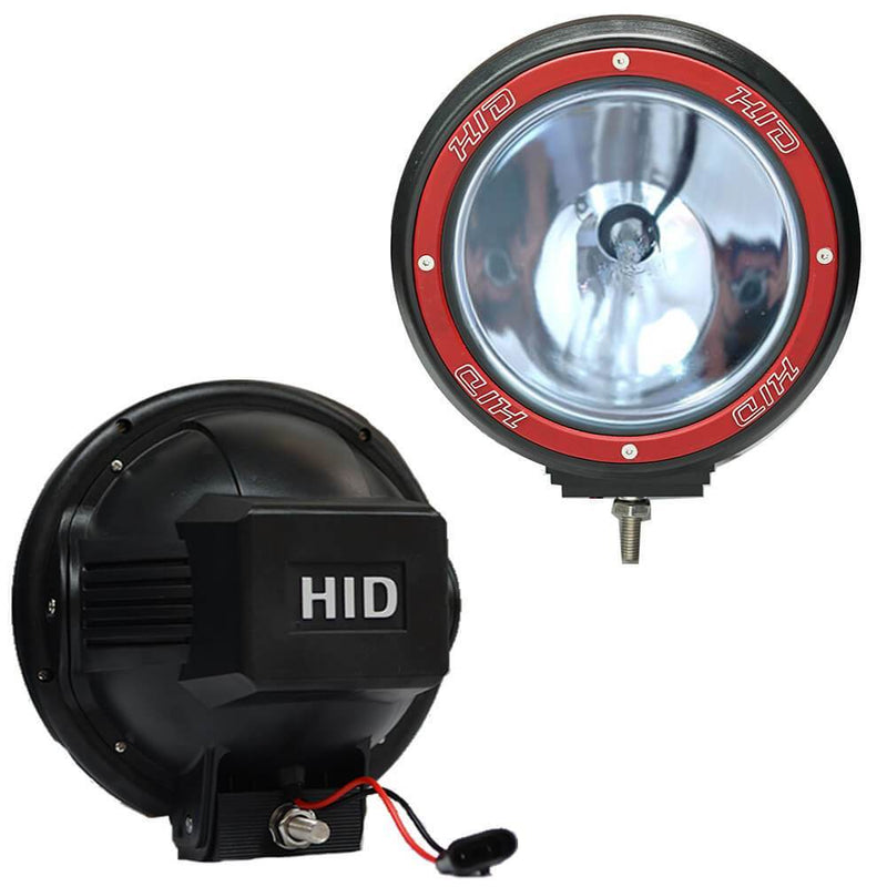 2X 7inch HID 100W Driving Lights XENON Spotlight Offroad Lamp UTE 4x4 Work Red
