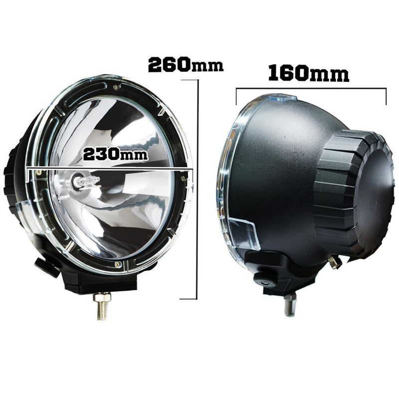 2X 9Inch 100W HID Driving Lights XENON Spotlights Offroad 4WD Ford Work Light