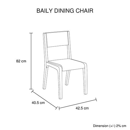 2X Baily Dining Chair Black & White