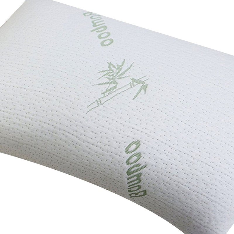 2x DreamZ Luxury Natural Memory Foam Bed Pillows Bamboo Fabric Cover 70x40cm Payday Deals