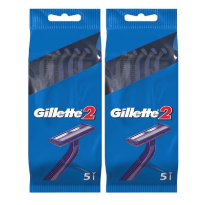 2x Gillette 5pk G2 Twin Blade Disposable Razors Shavers Payday Deals