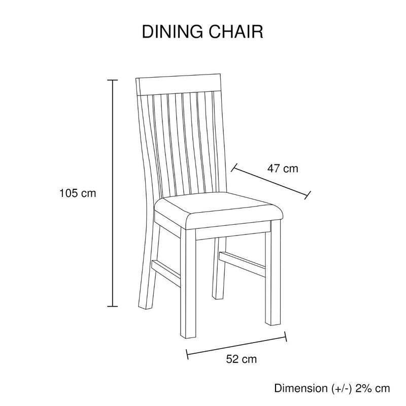 2x Wooden Frame Leatherette in Solid Acacia Wood & Veneer Dining Chairs in Oak Colour Payday Deals