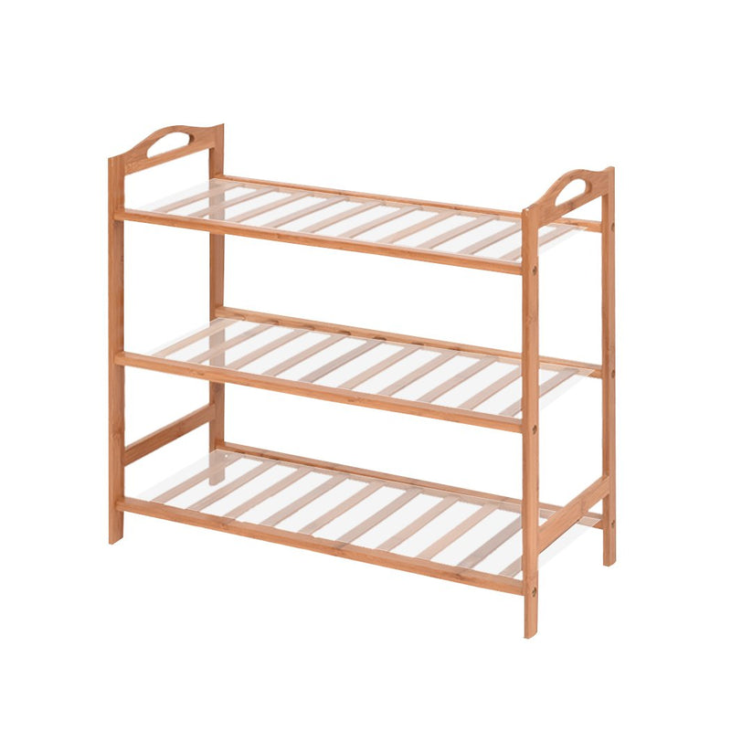 2x Levede 3 Tier Bamboo Shoe Rack Shoes Organizer Storage Shelves Stand Shelf Payday Deals