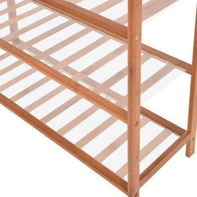 2x Levede 3 Tier Bamboo Shoe Rack Shoes Organizer Storage Shelves Stand Shelf Payday Deals