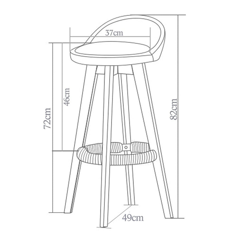 2x Levede Leather Swivel Bar Stool Kitchen Stool Dining Chair Barstools Black Payday Deals