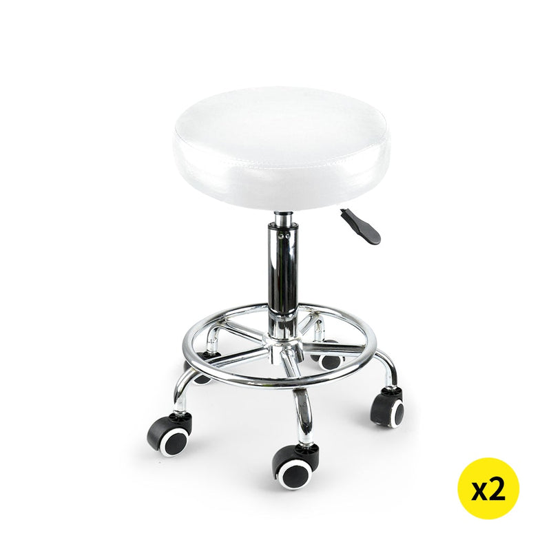 2x Levede Swivel Salon Barstool Hairdressing Stool Barber Chair Equipment Beauty Payday Deals