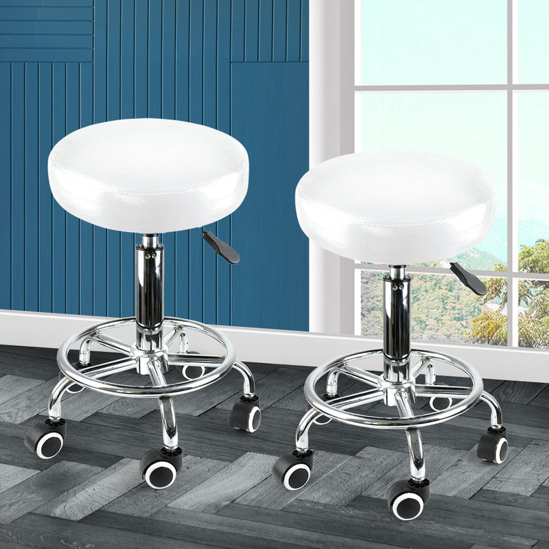 2x Levede Swivel Salon Barstool Hairdressing Stool Barber Chair Equipment Beauty Payday Deals