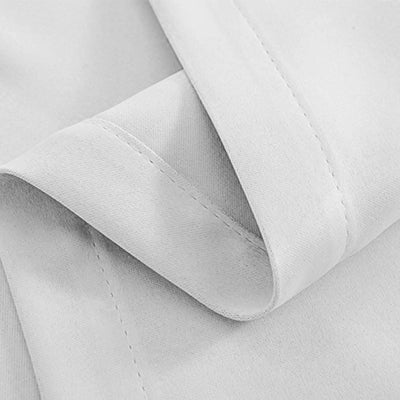 2X Pinch Pleat Pleated Blockout Curtains White 180cmx213cm