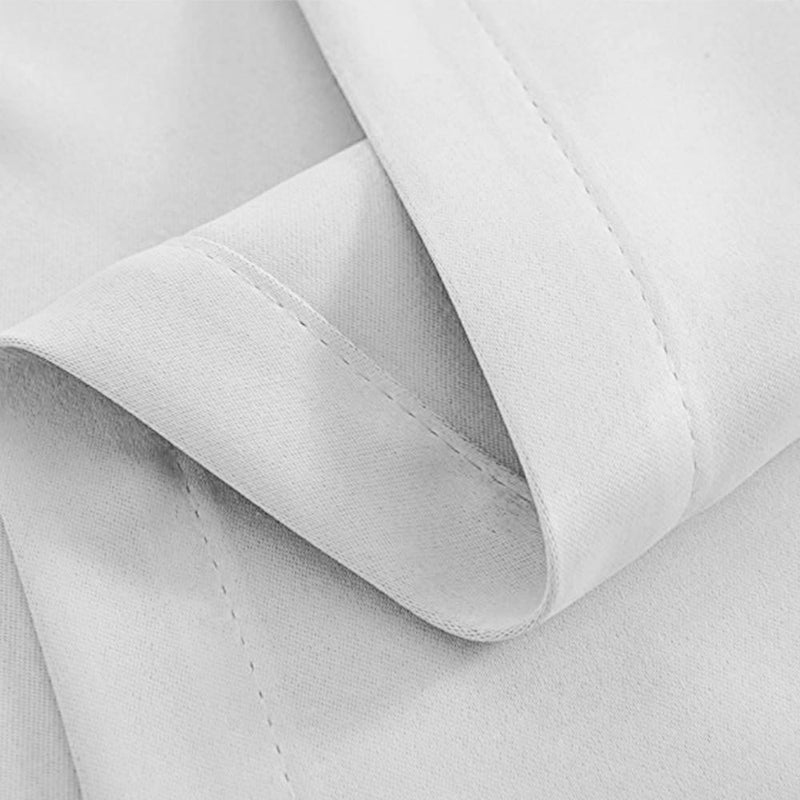 2X Pinch Pleat Pleated Blockout Curtains White 240cmx230cm