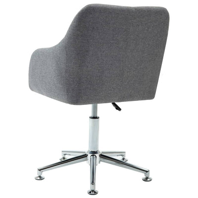 2x Swivel Dining Chairs Light Grey Fabric Payday Deals