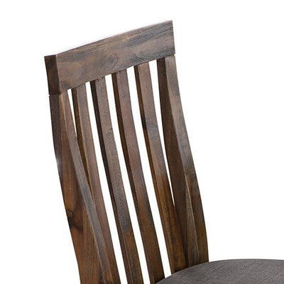 2x Wooden Frame Leatherette in Solid Wood Acacia & Veneer Dining Chairs in Chocolate Colour Payday Deals
