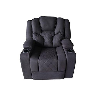 3+1+1 Seater Electric Recliner Stylish Rhino Fabric Black Lounge Armchair with LED Features Payday Deals