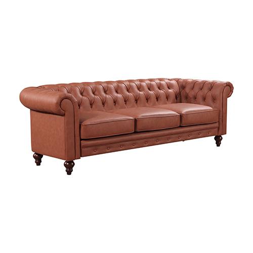 3+2+1 Seater Brown Sofa Lounge Chesterfireld Style Button Tufted in Faux Leather Payday Deals