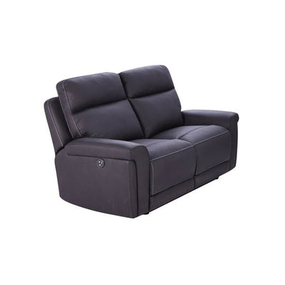 3+2+1 Seater Electric Recliner Sofa in Super Suede Fabric in Charcoal Color with Plastic Black Base Payday Deals