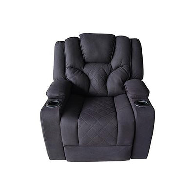 3+2+1 Seater Electric Recliner Stylish Rhino Fabric Black Lounge Armchair with LED Features Payday Deals
