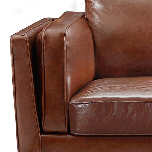3+2+1 Seater Sofa Brown Leather Lounge Set for Living Room Couch with Wooden Frame Payday Deals