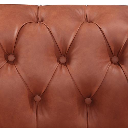 3+2 Seater Brown Sofa Lounge Chesterfireld Style Button Tufted in Faux Leather Payday Deals