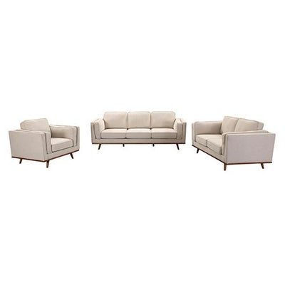 3+2 Seater Sofa Beige Fabric Lounge Set for Living Room Couch with Wooden Frame Payday Deals