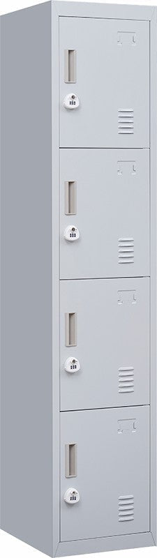 4-Door Vertical Locker for Office Gym Shed School Home Storage