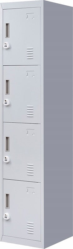 3-digit Combination Lock 4 Door Locker for Office Gym Grey Payday Deals