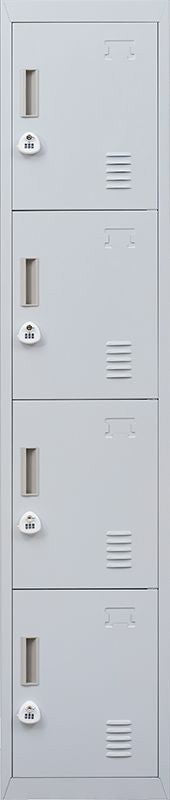 3-digit Combination Lock 4 Door Locker for Office Gym Grey Payday Deals