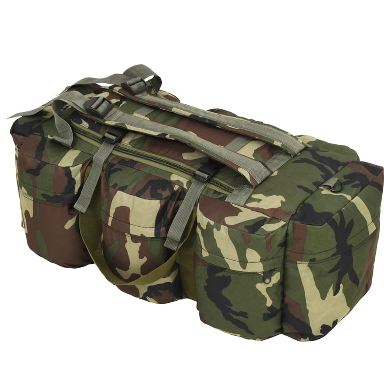 3-in-1 Army-Style Duffel Bag 90 L Camouflage Payday Deals