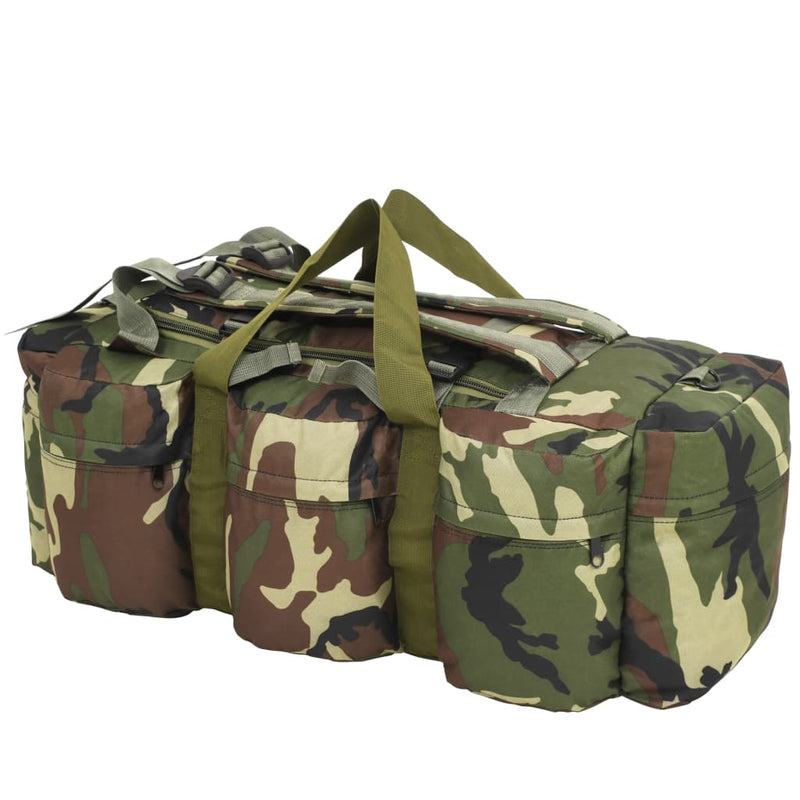 3-in-1 Army-Style Duffel Bag 90 L Camouflage Payday Deals