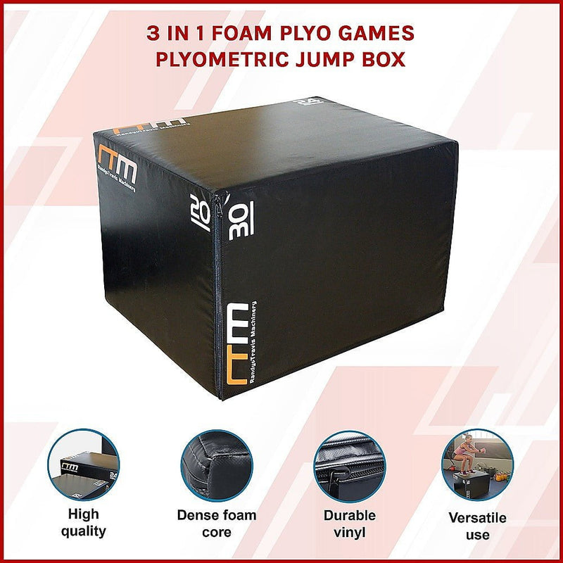 3 IN 1 Foam Plyo Games Plyometric Jump Box Payday Deals