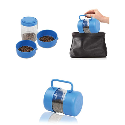 3 In 1 Pet Travel Food Water Bowl Set Dog Cat Portable Feeding Carry Container Payday Deals