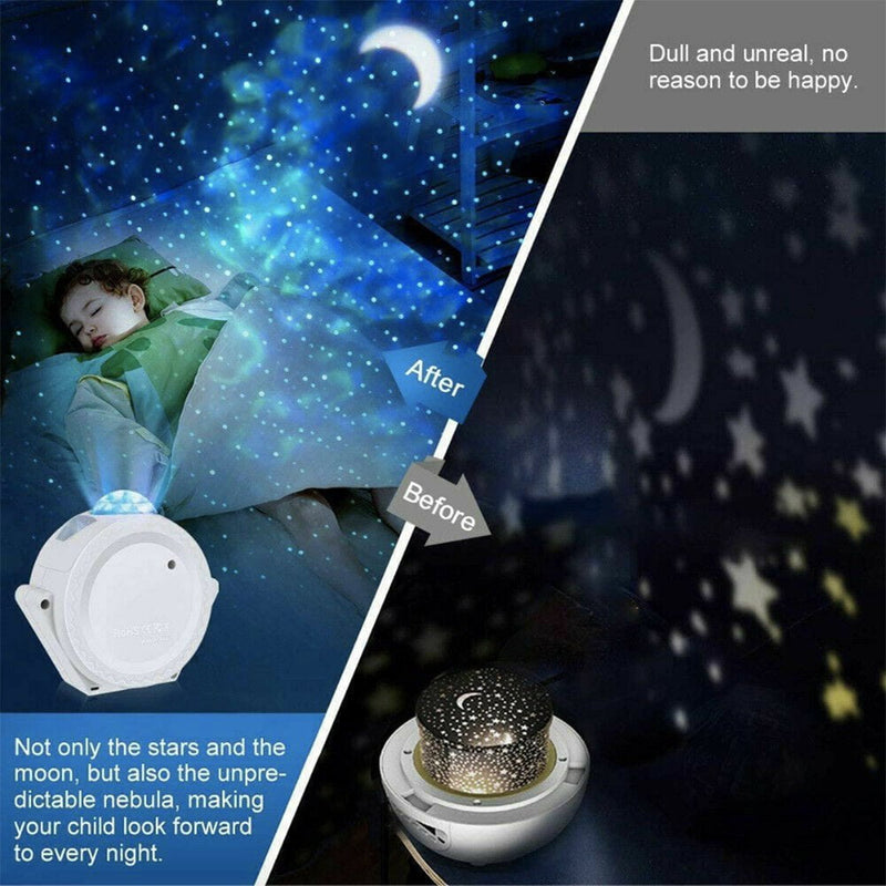 3 In1 LED Galaxy Starry Night Light Projector 3D Ocean Star Sky With Music Gift Payday Deals