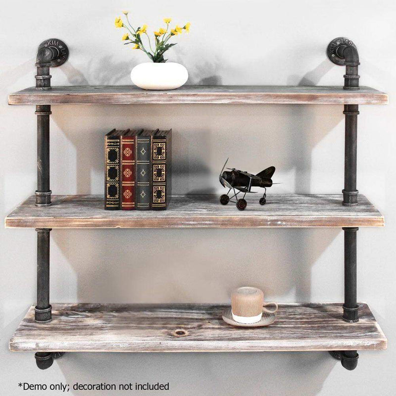 Artiss Display Wall Shelves Industrial DIY Pipe Shelf Brackets Rustic Bookshelf Payday Deals