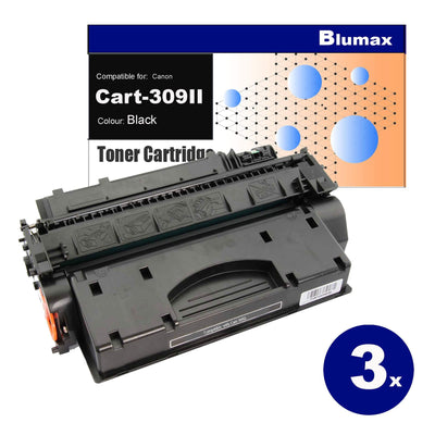 3 Pack Blumax Alternative for Canon CART-309II Black Toner Cartridges