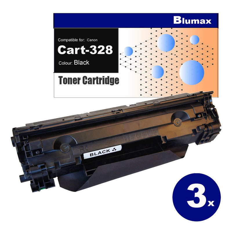 3 Pack Blumax Alternative for Canon CART-328 Black Toner Cartridges Payday Deals