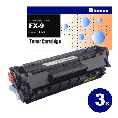 3 Pack Blumax Alternative for Canon FX-9 Black Toner Cartridges