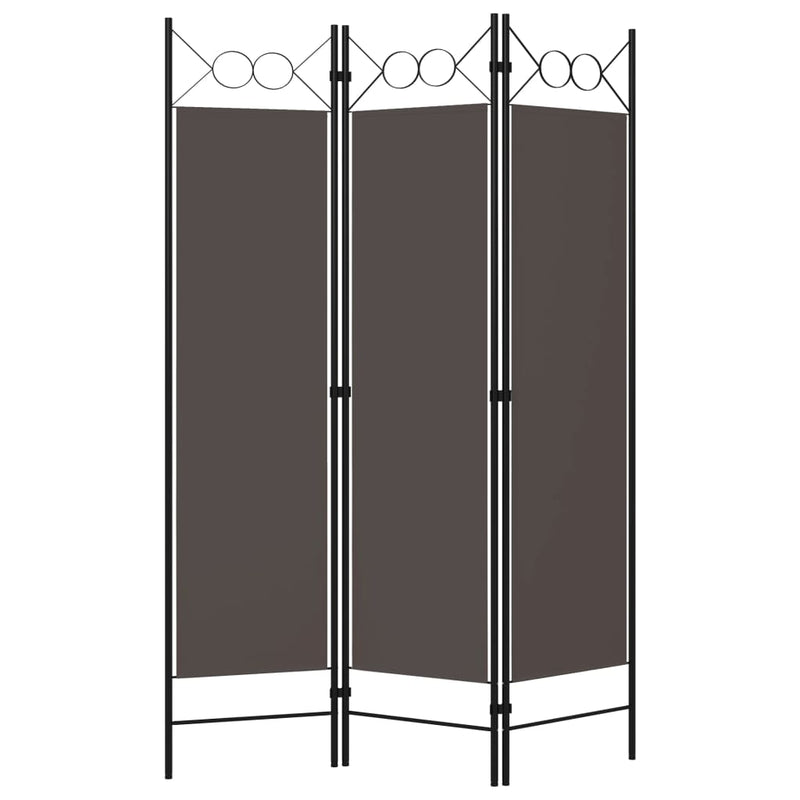 3-Panel Room Divider Anthracite 120x180 cm Payday Deals
